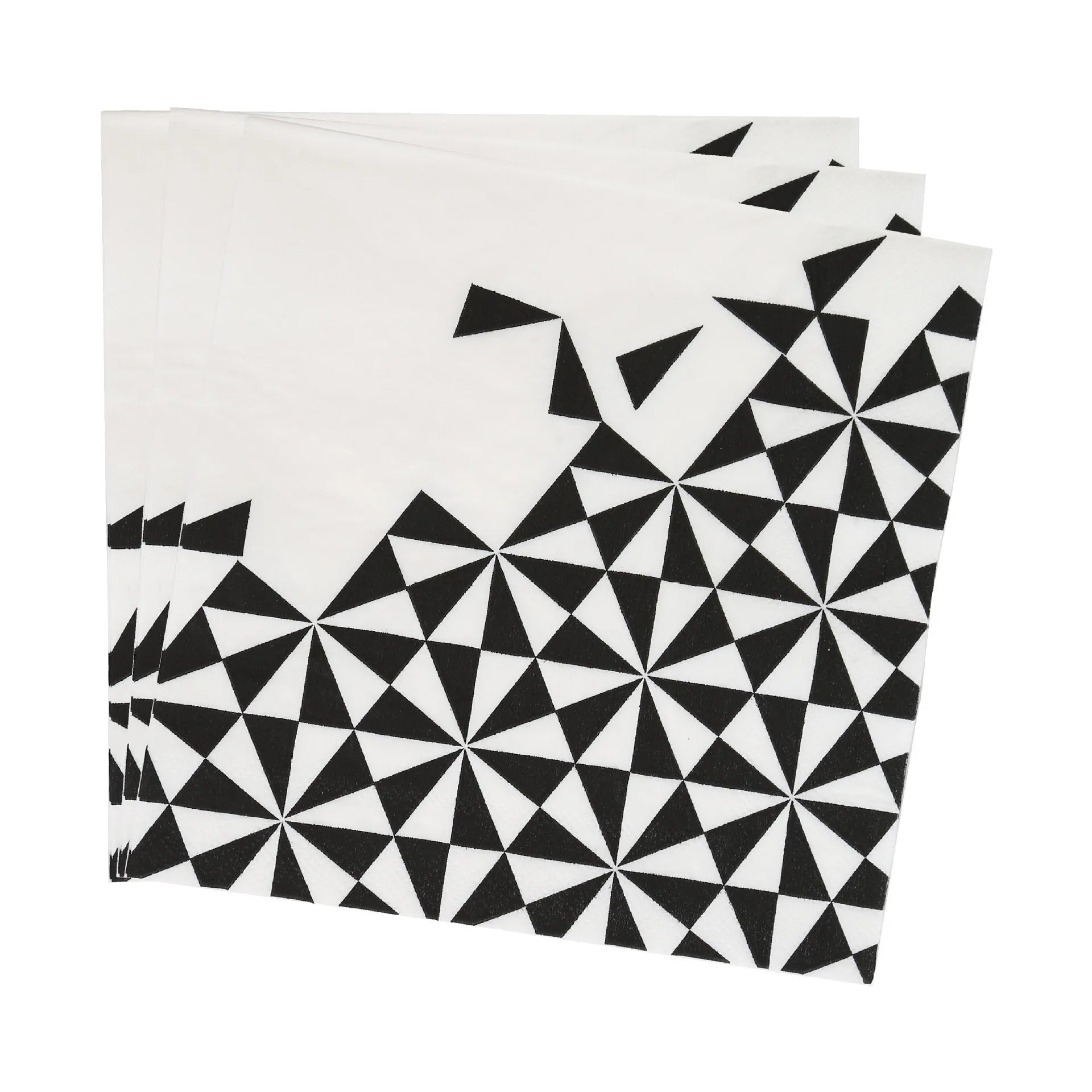 Kit Vaisselle Noir et Blanc Géométrique