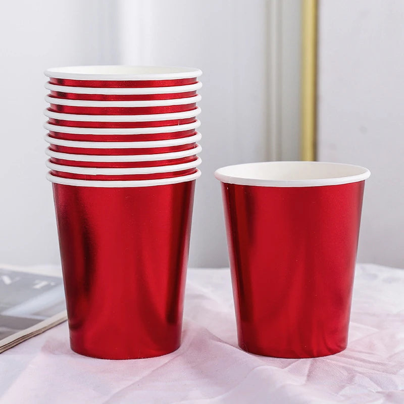 Gobelet Jetable Rouge Métallisé