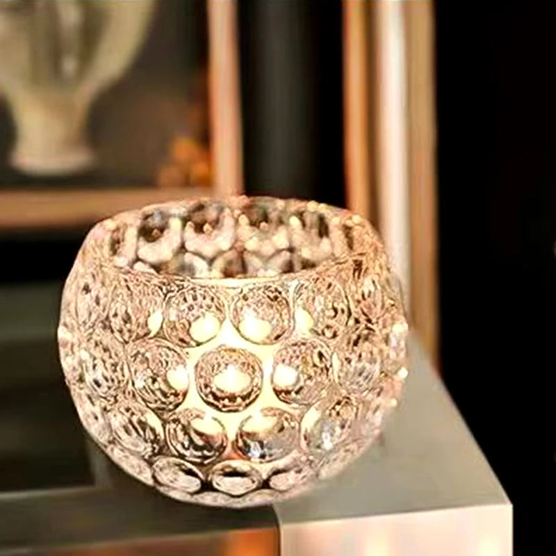 Petit Photophore en Verre Mariage