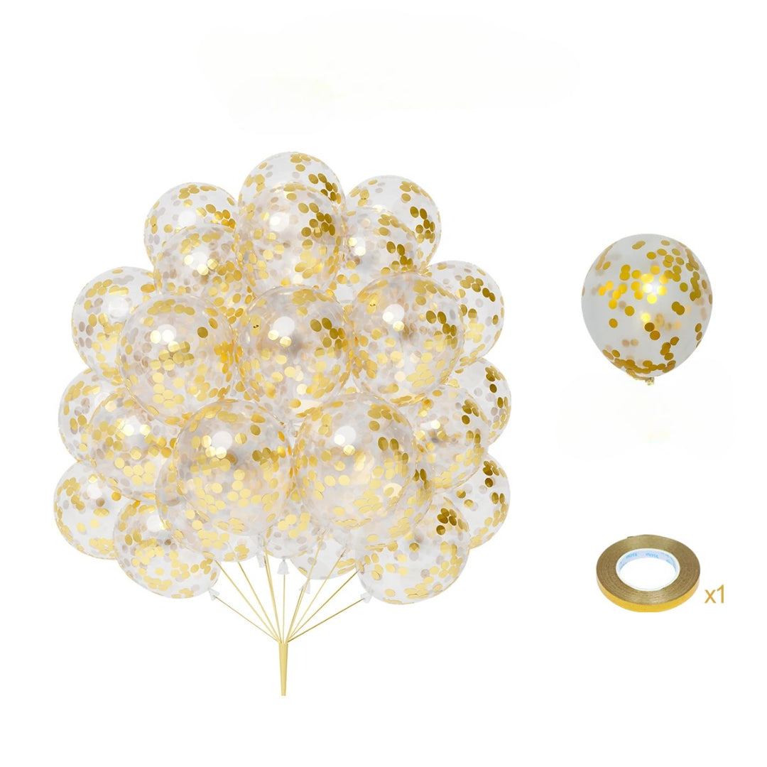 Ballons Anniversaire Confettis Dorés Classes