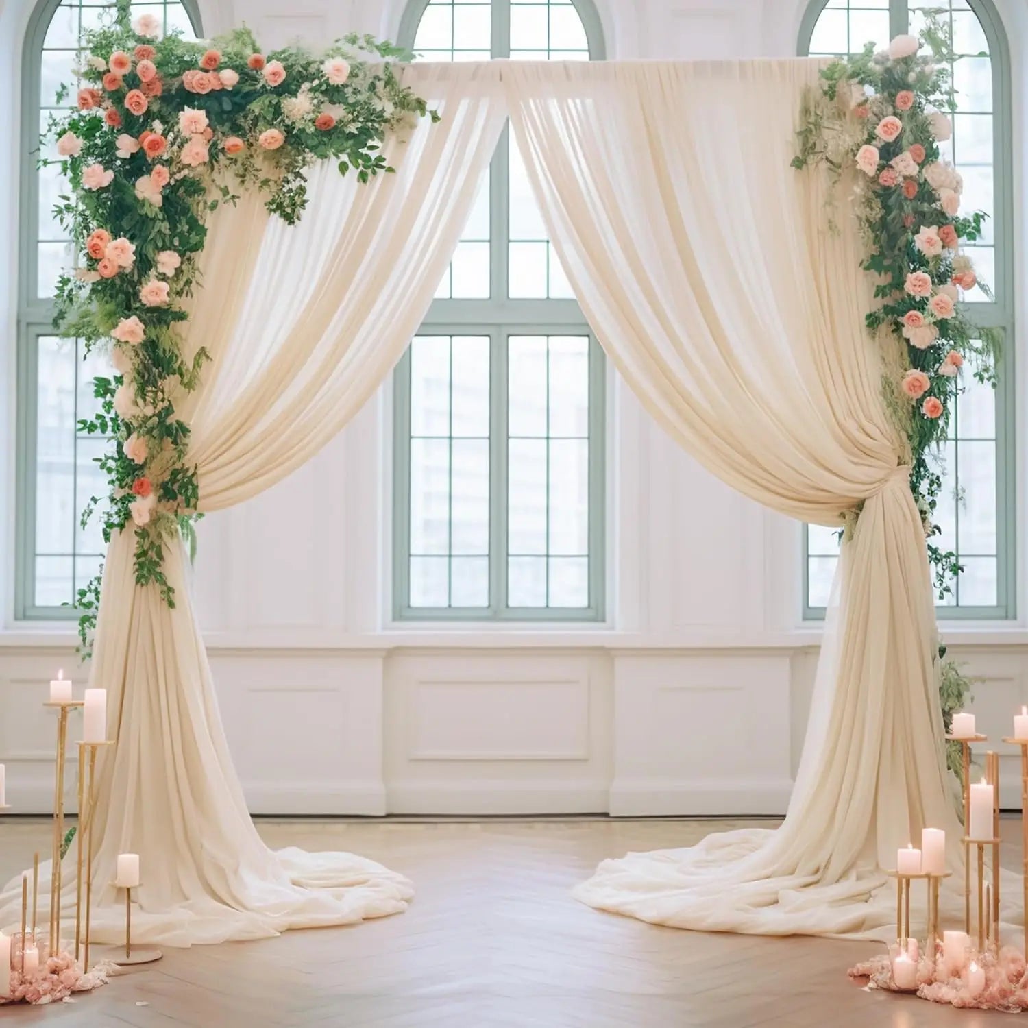 Rideau Mariage en Mousseline Unique