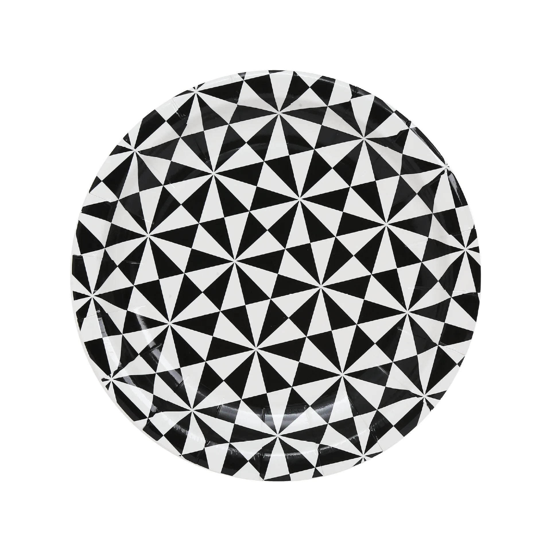 Kit Vaisselle Noir et Blanc Géométrique