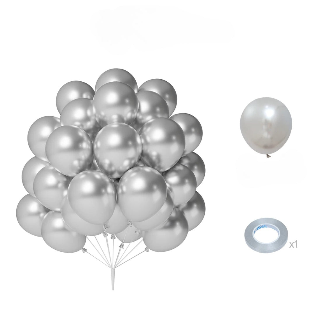Ballons Anniversaire Argentés Uniques