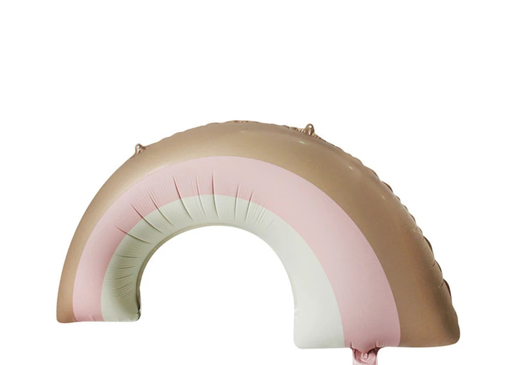 Grand Ballon Anniversaire Forme Arc-en-ciel Fille Pratique