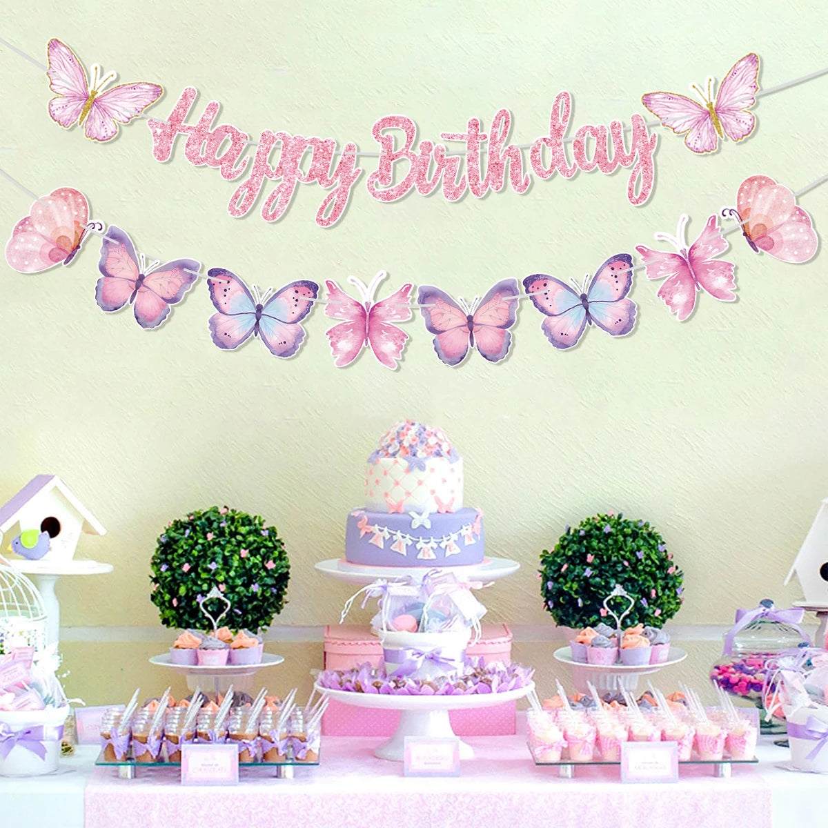 Guirlandes Anniversaire Papillons Uniques