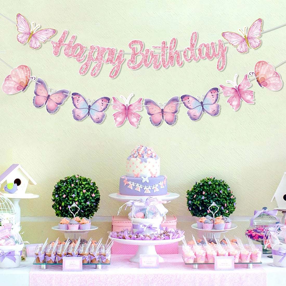 Guirlandes Anniversaire Papillons Uniques