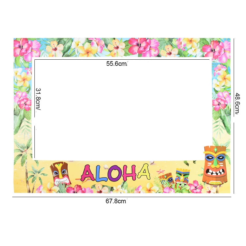 Accessoires Photobooth Anniversaire Hawaïen