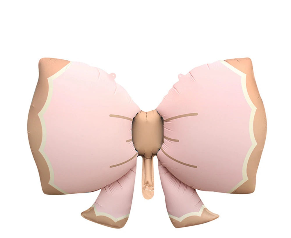 Grand Ballon Anniversaire Nœud Fille Unique