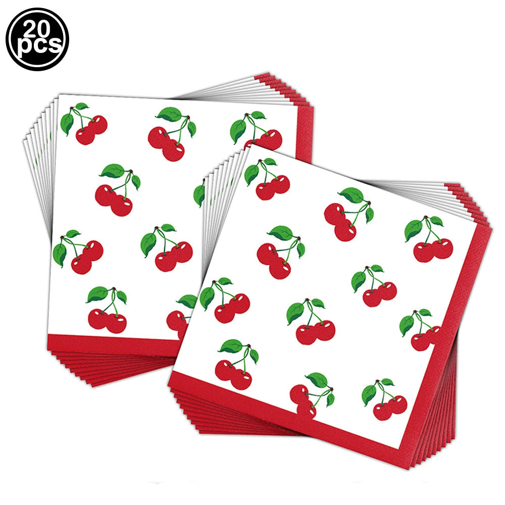 Serviette en Papier Cerises