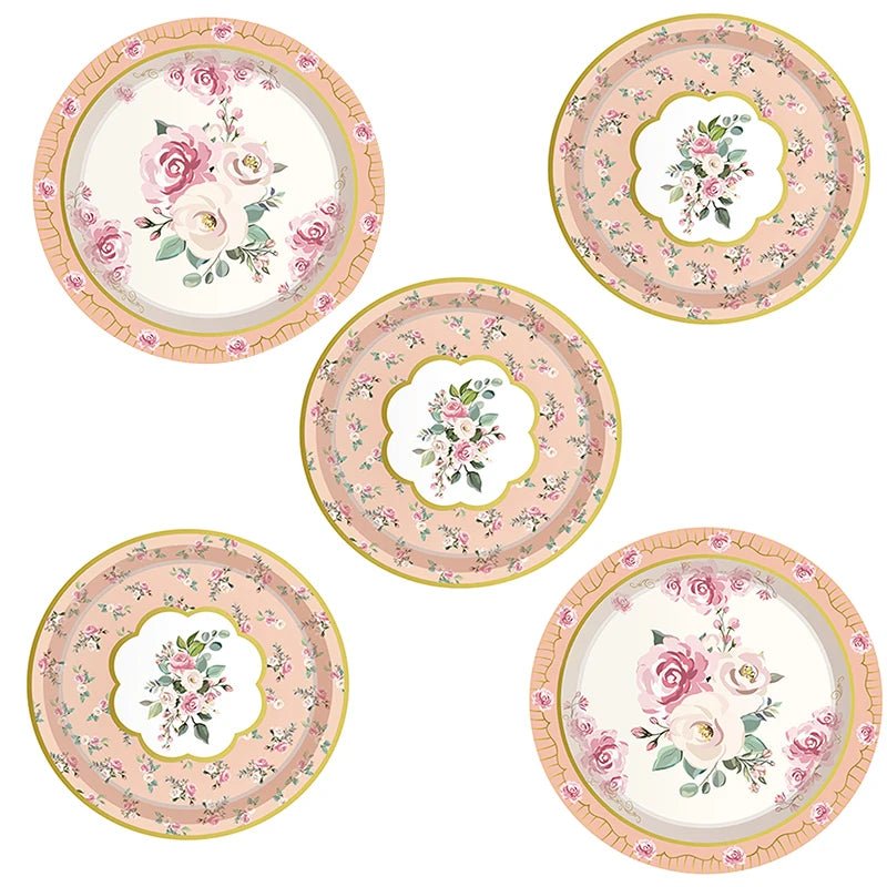 Vaisselle Jetable Mariage Vintage Champêtre