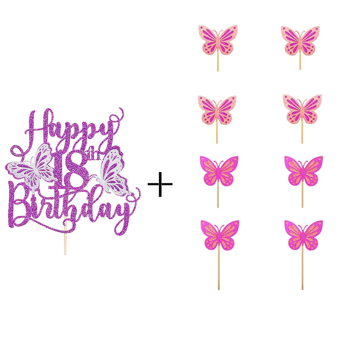 Cake Topper 18 Ans Papillons