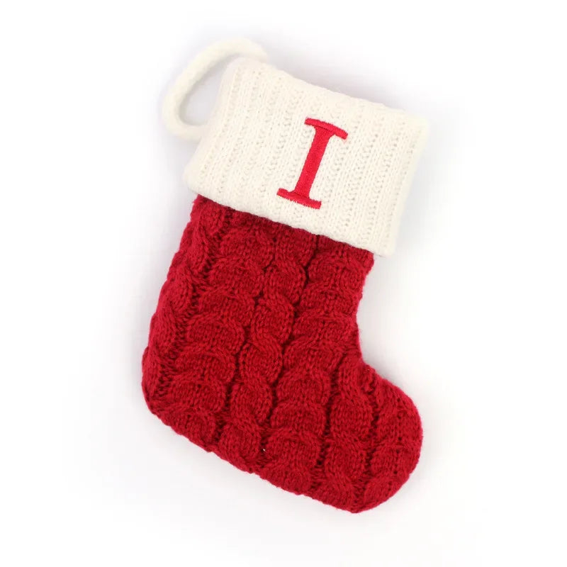 Chaussette de Noël Brodée Lettre