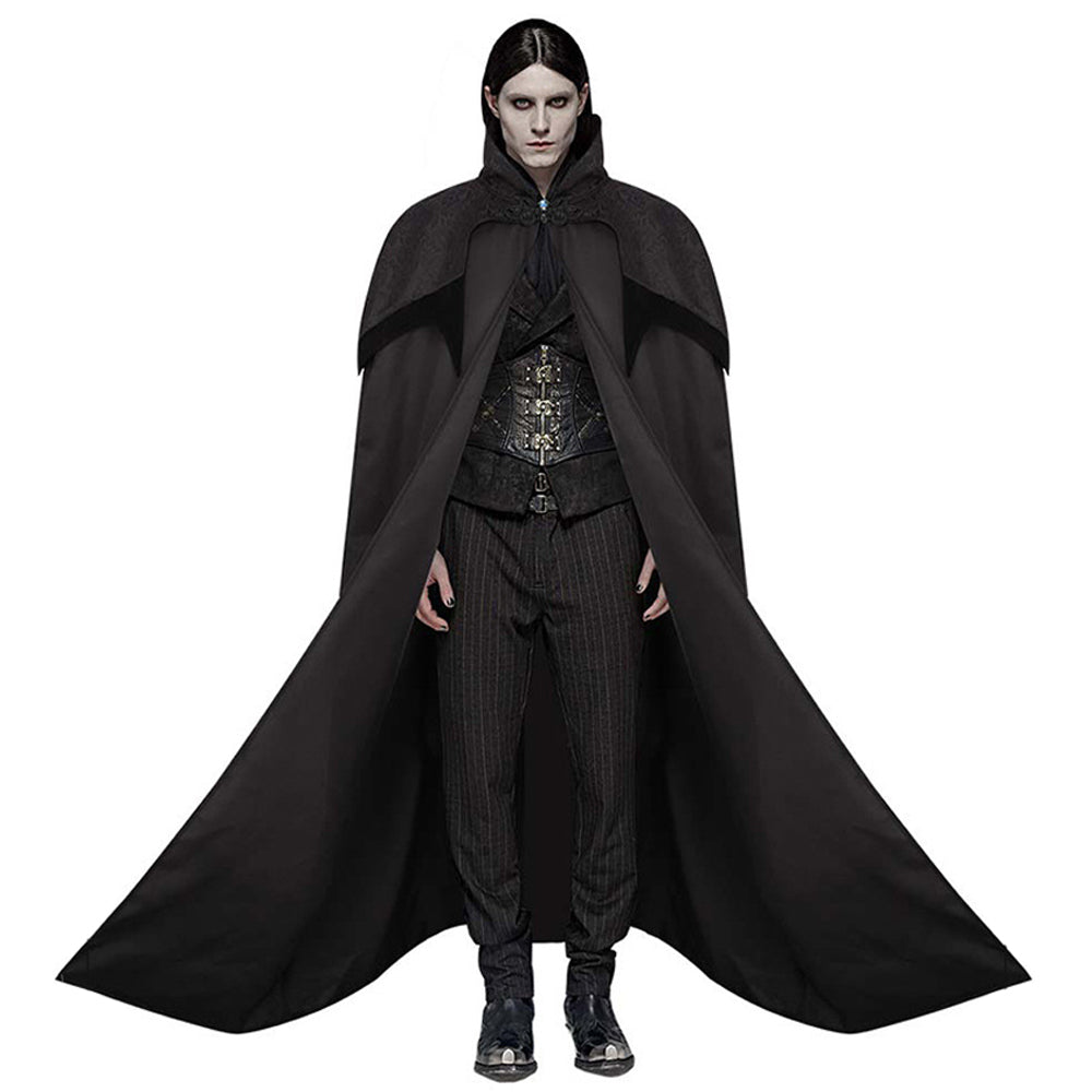 Cape Vampire Gothique Noire Homme