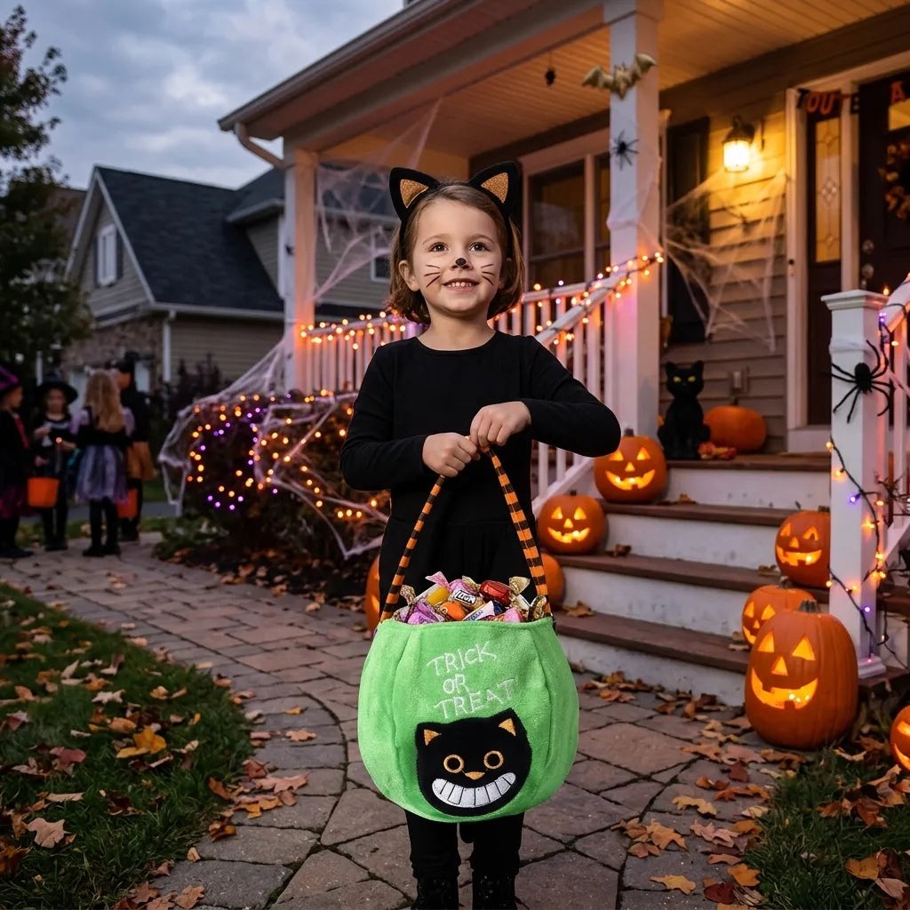 Sac à Bonbons Halloween Vert Unique