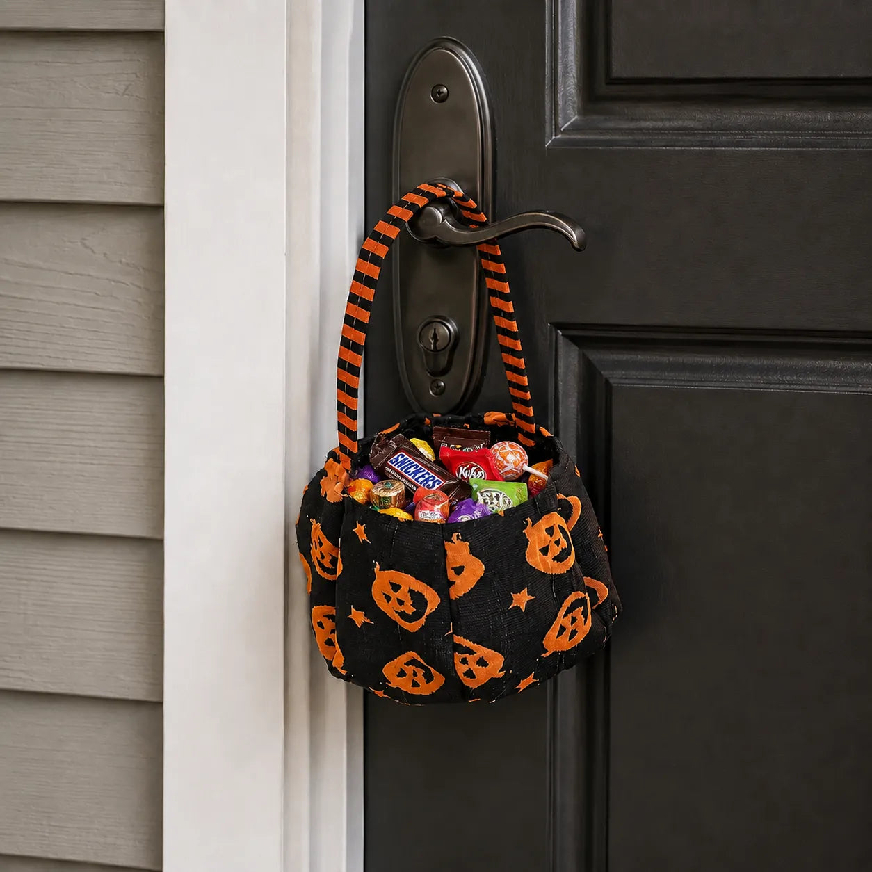 Sac à Bonbons à Motif Citrouilles orange