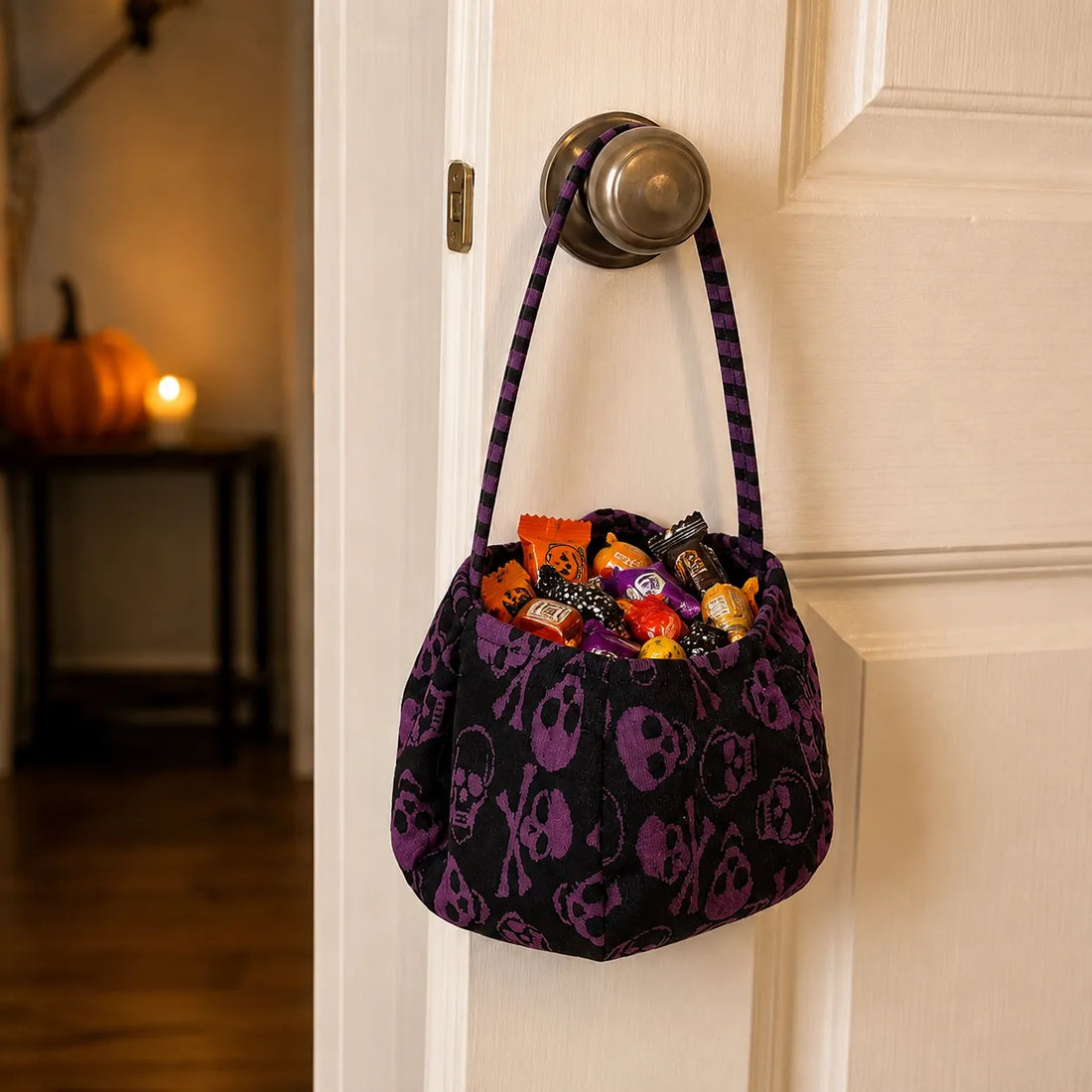 Sac à Bonbons à Motif Crânes festif