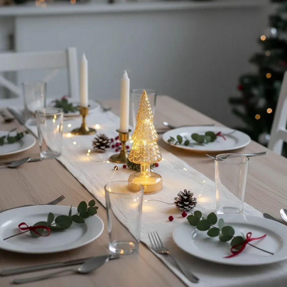 Sapin en Verre LED pour Table