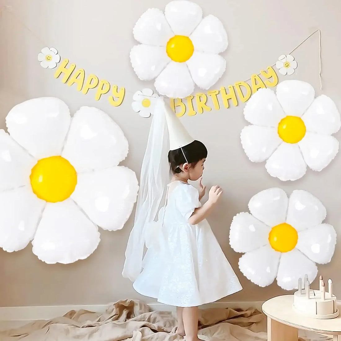 Ballons Anniversaire Fleurs Originaux