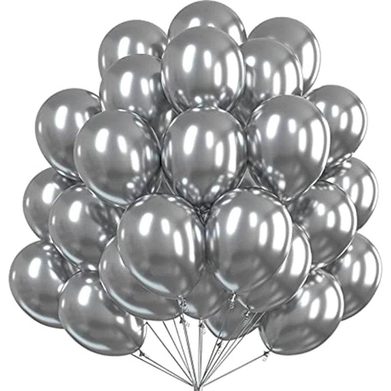 Ballons Anniversaire Métal Gris
