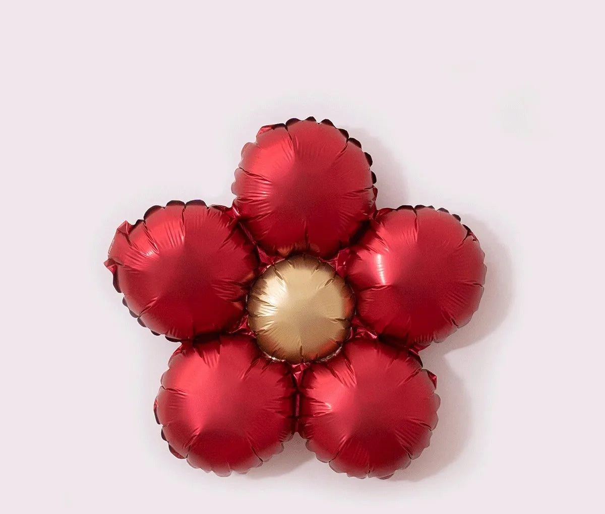 Ballon Anniversaire Fleur Métal Rouge Unique