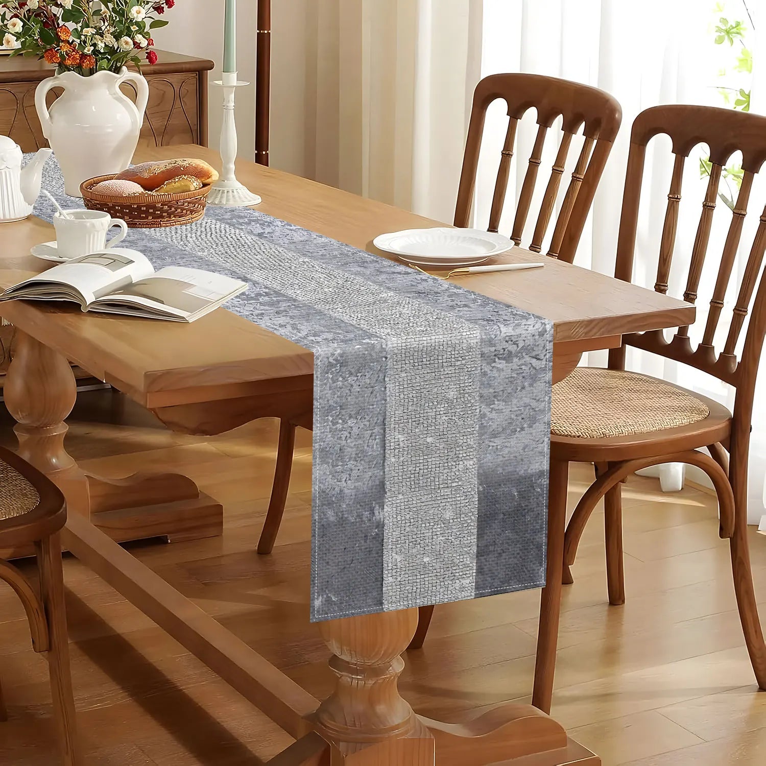 Chemin de Table Gris Mariage