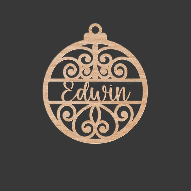 Boule Personnalisée Prénom en Bois