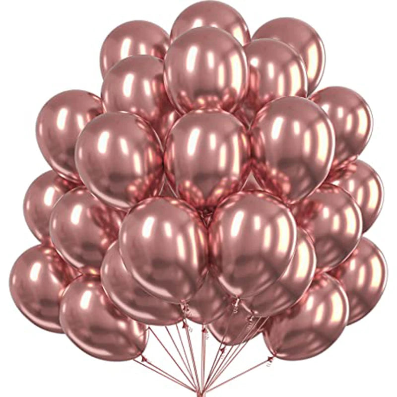 Ballons Anniversaire Couleur Métal