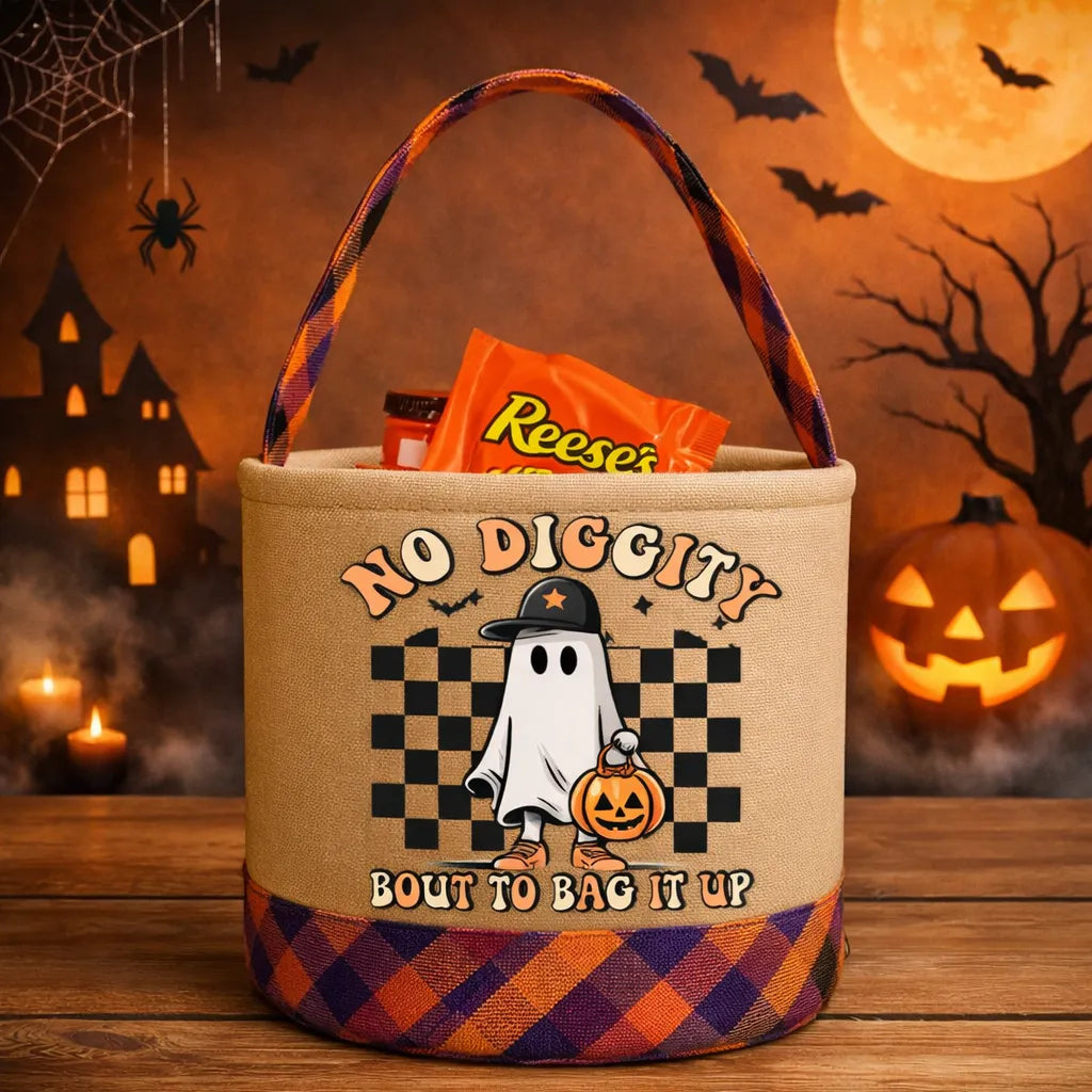 Seau à Bonbons Fantôme Halloween
