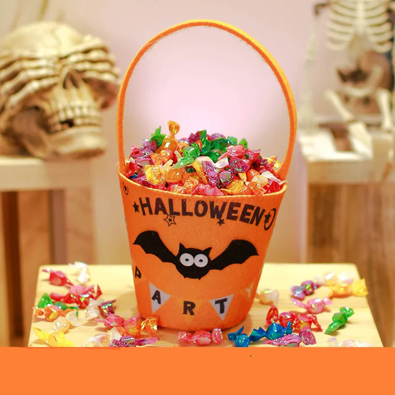 Seau à Bonbons Halloween Chauve-Souris