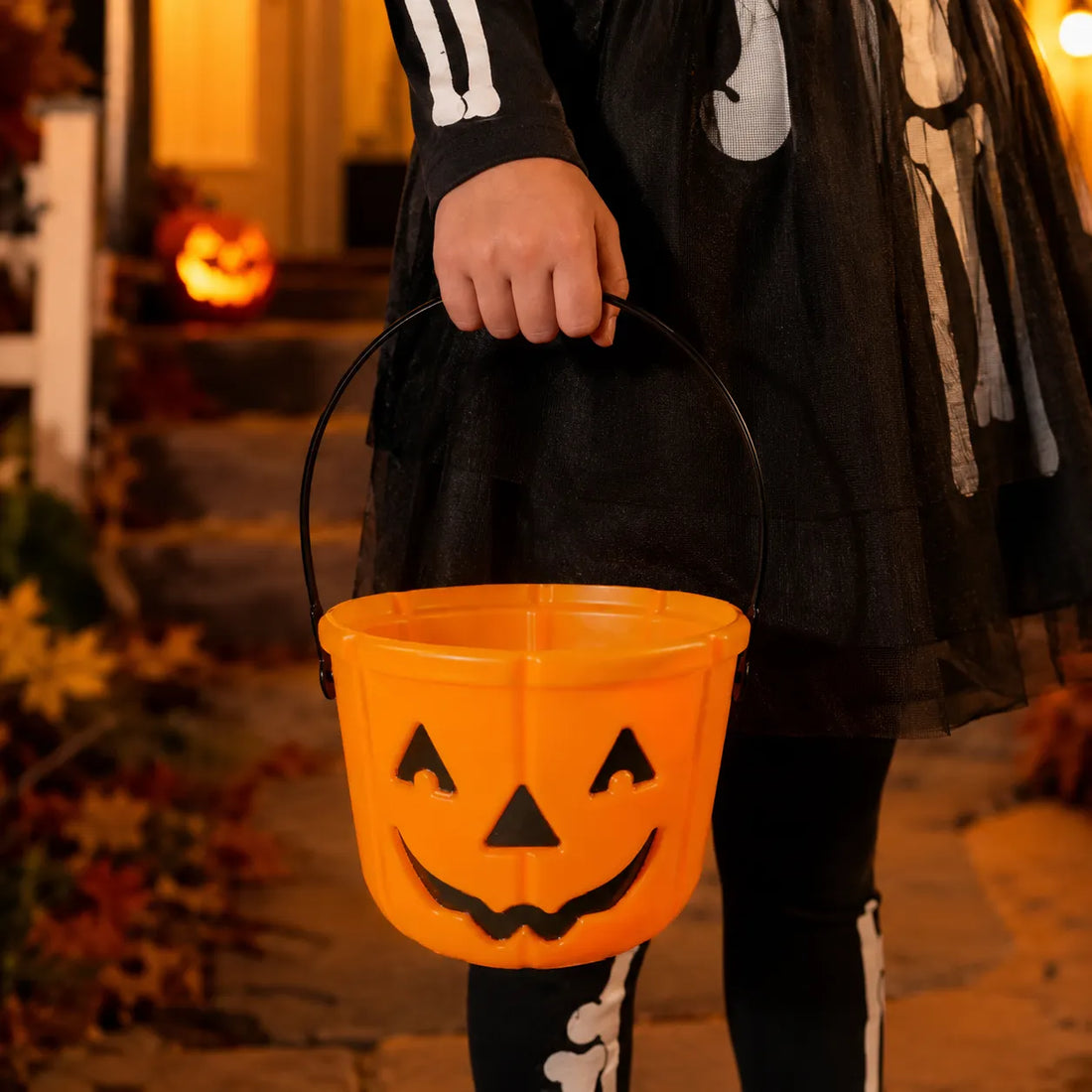 Seau à Bonbons Halloween Design orange