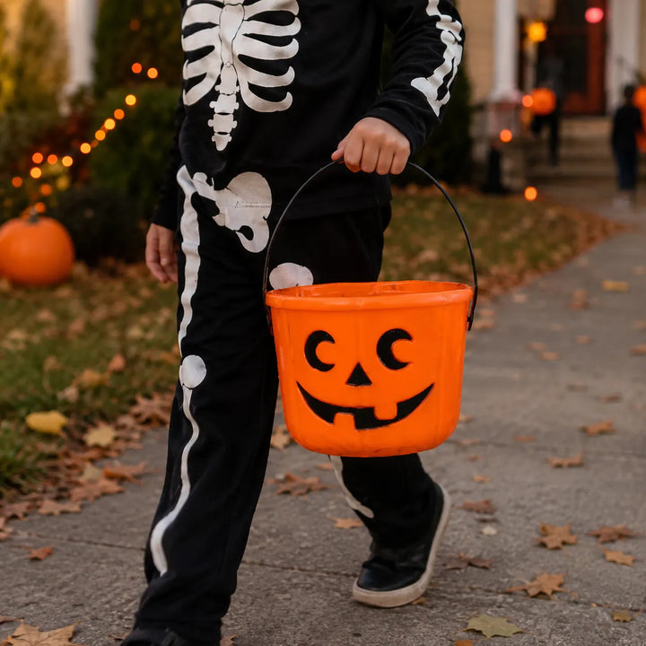 Seau à Friandises Halloween orange