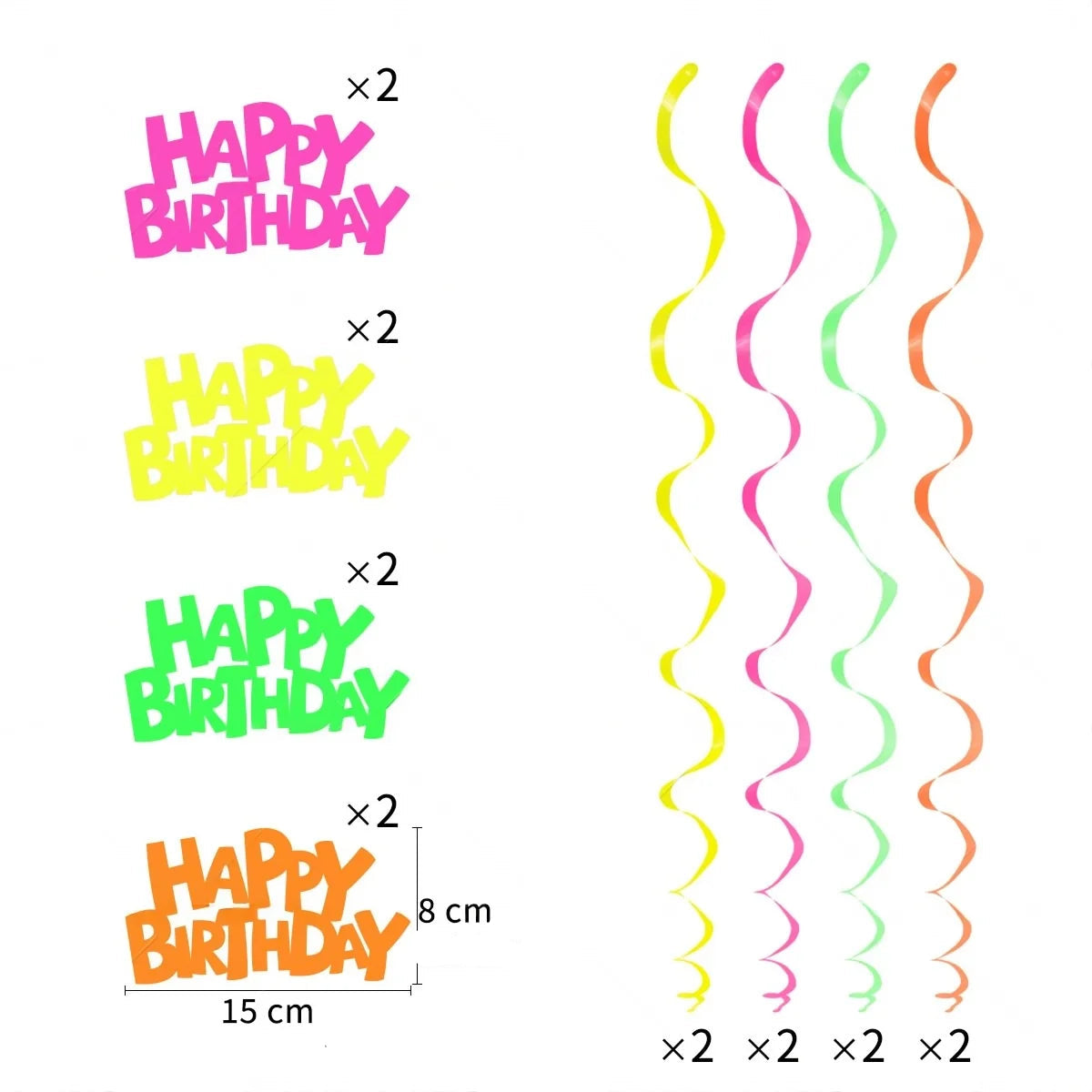 Serpentins Anniversaire Suspendus Colorées