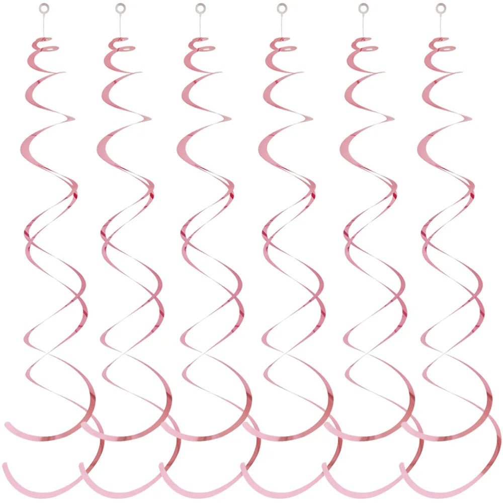Serpentins Suspendus Décoratifs Rose Chic