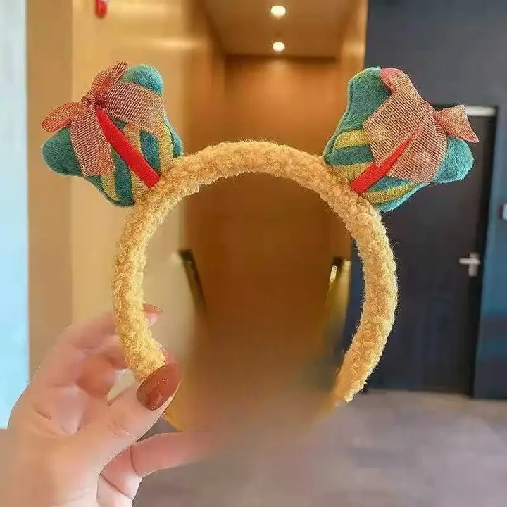 Serre-Tête Noël Cadeaux Jaune