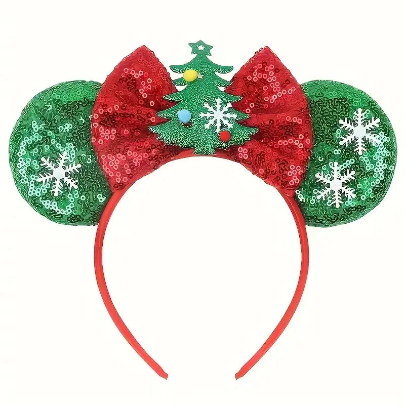 Serre-Tête Sapin Rouge et Vert