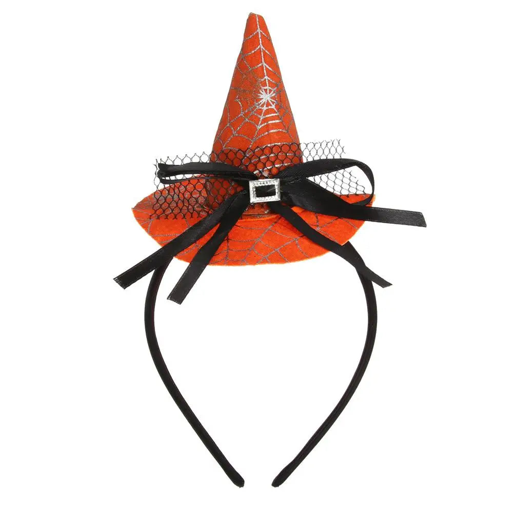 Serre-tête Chapeau Sorcière Orange chic