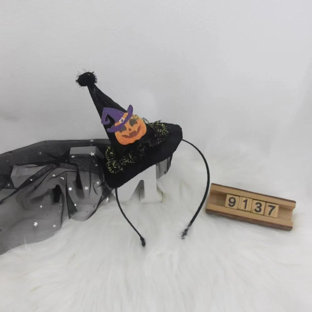 Serre-tête Chapeau Sorcière à Voile chic