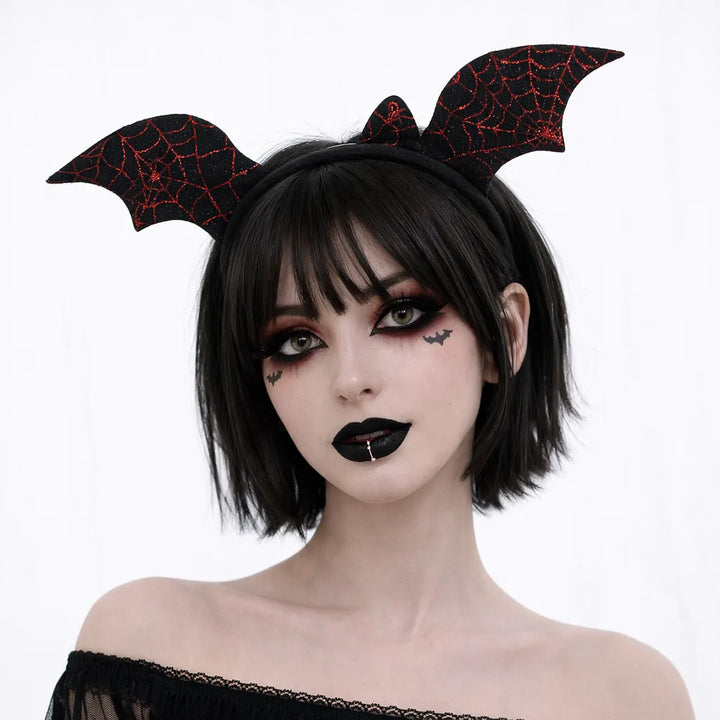 Serre-tête Chauve-souris Noir et Rouge