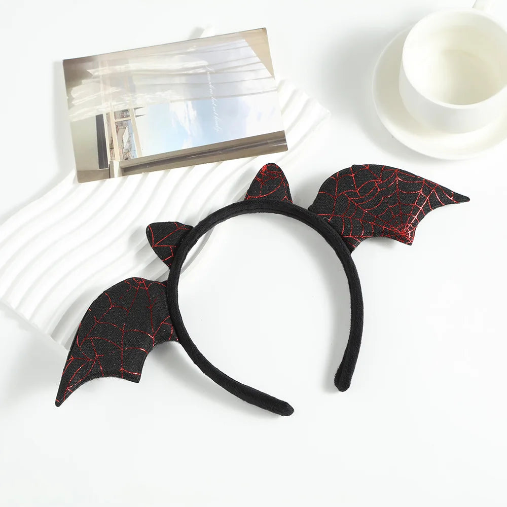 Serre-tête Chauve-souris Noir et Rouge chic