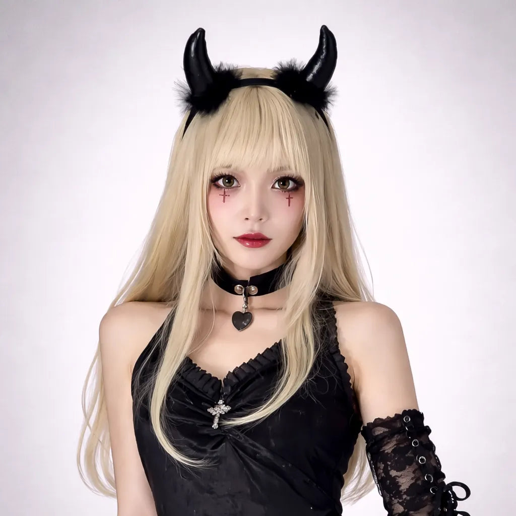 Serre-tête Cornes Diable Noires