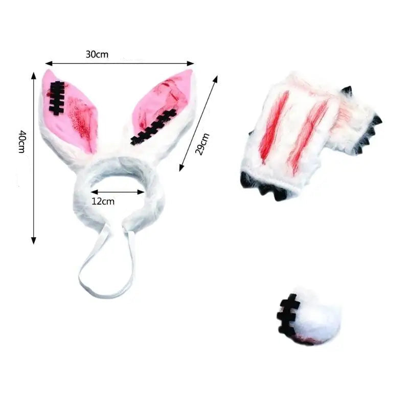 Serre-tête Lapin Halloween avec Accessoires amusant