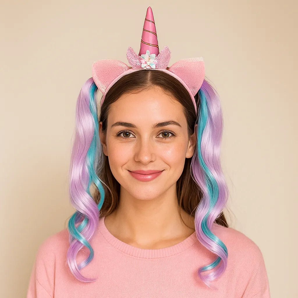 Serre-tête Licorne Femme Rose