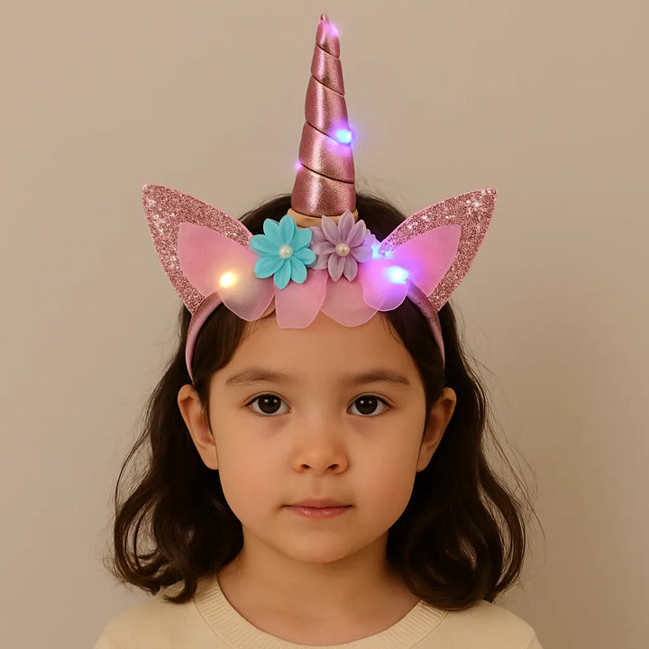 Serre-tête Licorne Rose Gold Lumineux minimaliste