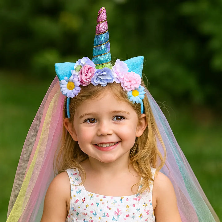 Serre-tête Licorne à Voile Multicolore