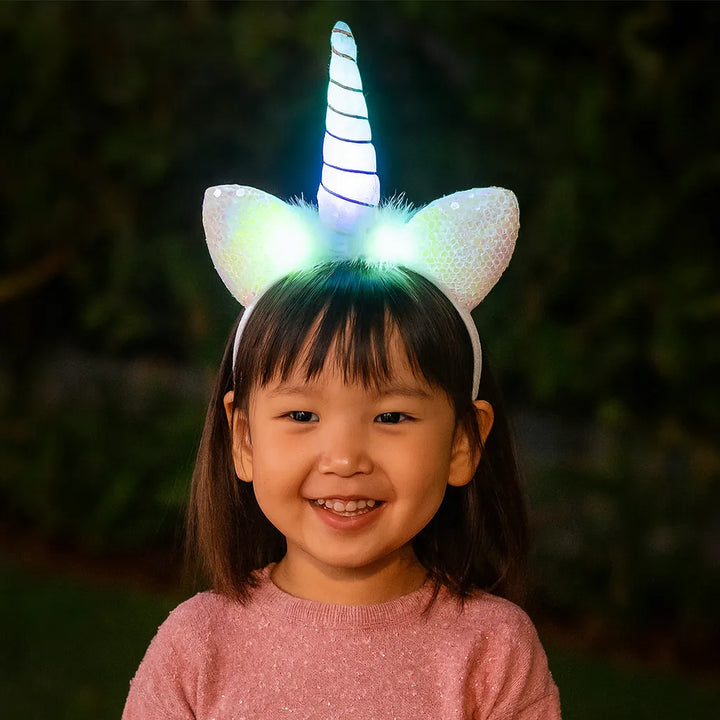 Serre-tête Lumineux Pailleté Blanc