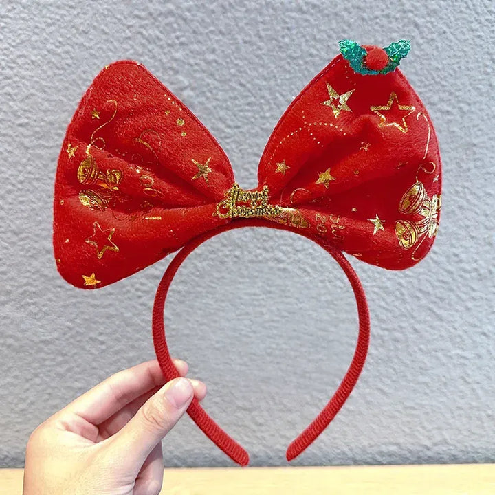 Serre-tête Noël Rouge et Or