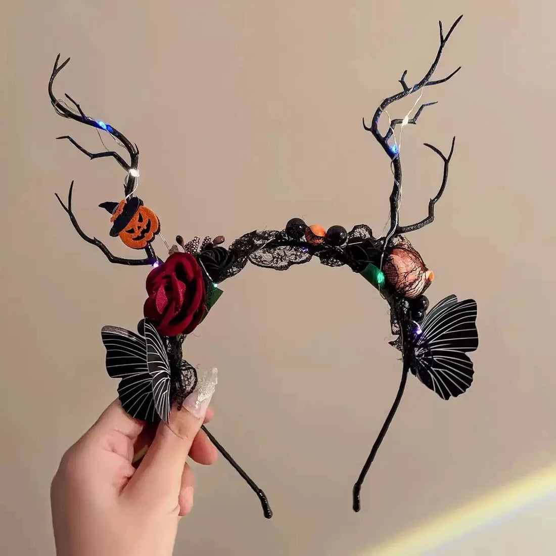 Serre-tête Papillons Halloween élégant