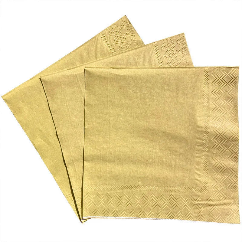 Serviette Anniversaire Beige Jetable