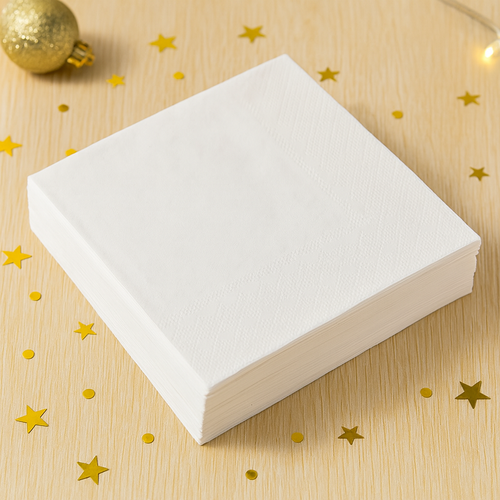 Serviette Anniversaire Blanche