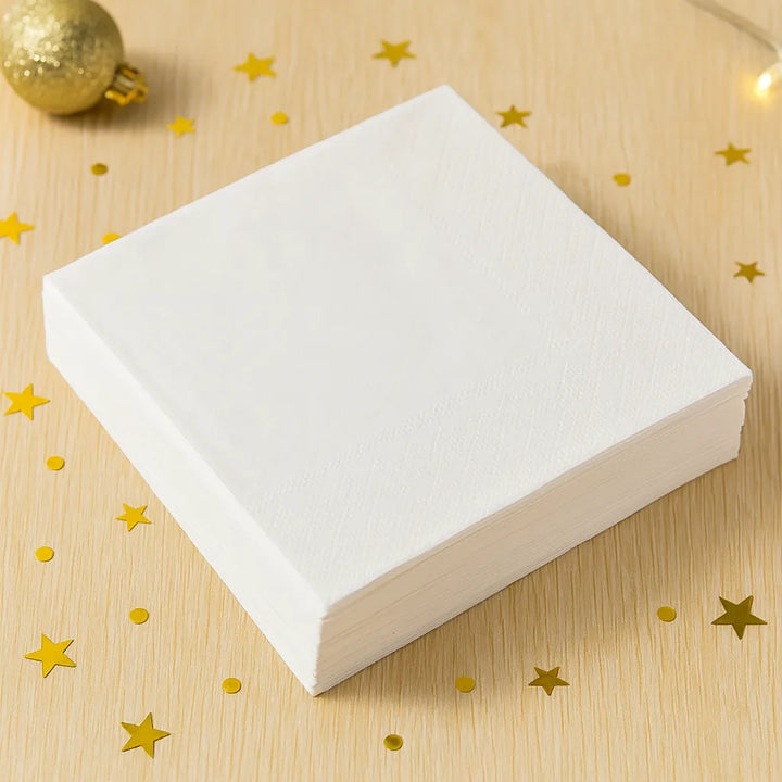 Serviette Anniversaire Blanche 1